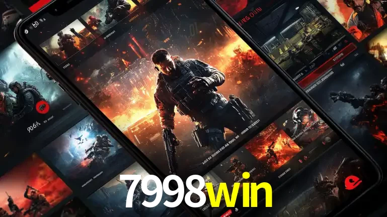 Tela de um celular exibindo uma galeria de jogos de tiro com temática militar, mostrando a variedade de e-sports disponíveis para apostas na plataforma de entretenimento 7998win.