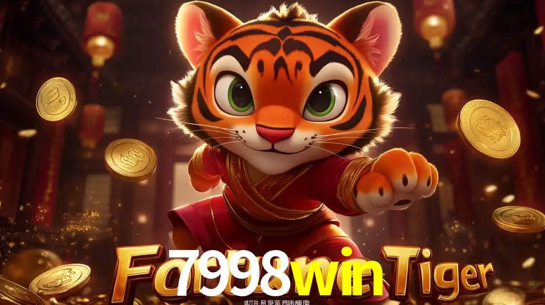 O carismático mascote do jogo de slot Fortune Tiger, um tigre fofo em pose de artes marciais, pronto para trazer sorte e multiplicadores de ganhos no cassino online 7998win.