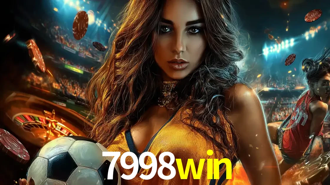 Mulher segurando uma bola de futebol em uma montagem que mistura a paixão esportiva com a emoção da roleta de cassino, tudo disponível na plataforma 7998win.